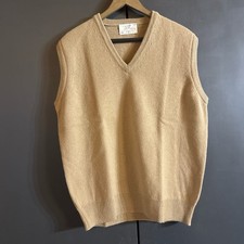 Lord Jeff Mens 100 Virgin Australian Lambswool V-Neck Sweater Vest Large USA