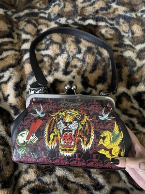 NWT ED HARDY RHINESTONE TIGER SHOULDER BAG | eBay