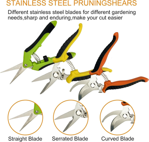 Pruning Shears, 4 Pack Garden Shears with Gardening gloves, Clippers Handheld - Picture 4 of 12