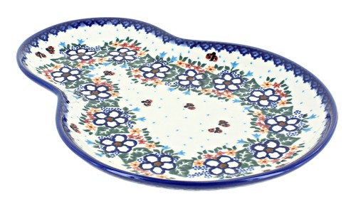 Blaue Rose polnische Keramik Scarlett Frühstücksteller