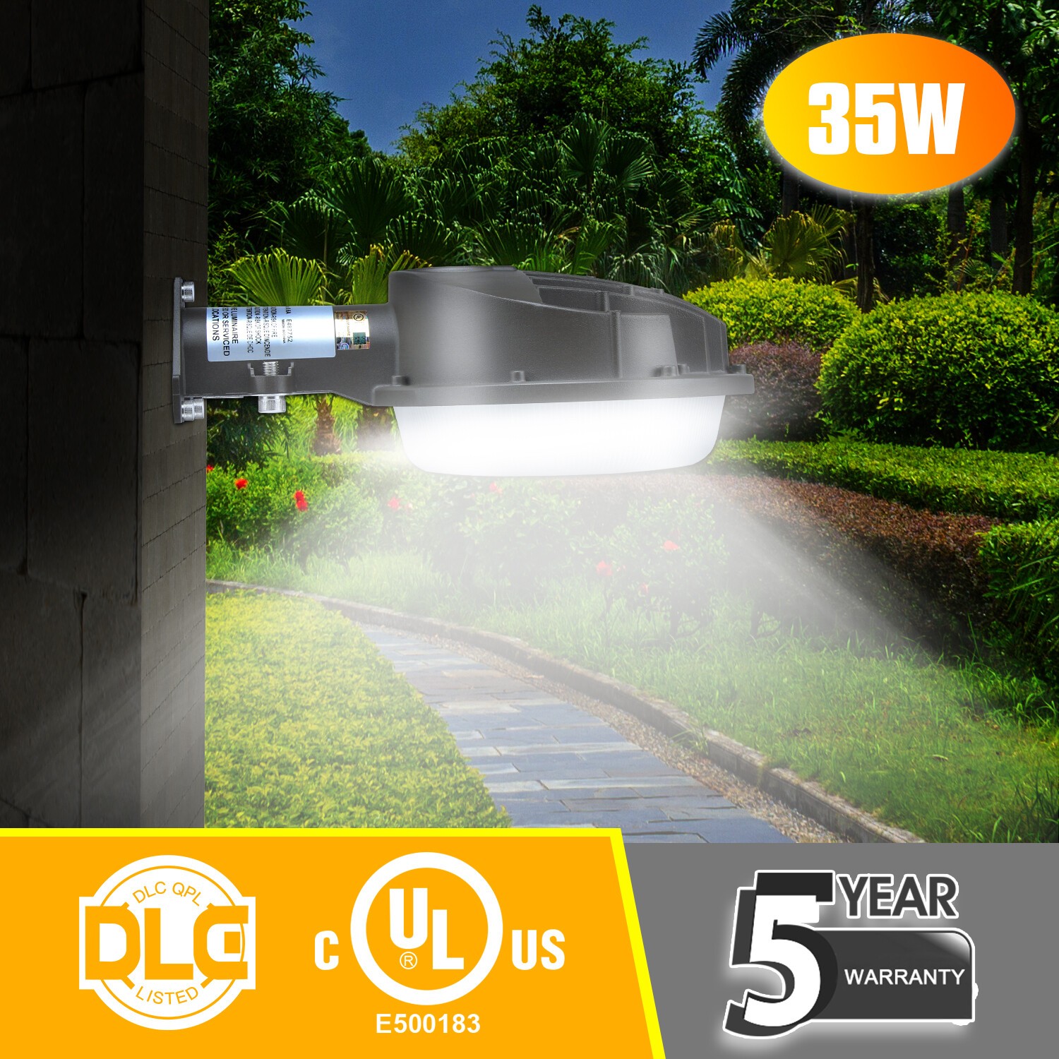 80W 50 100 120W LED Barn Light Dusk to Dawn Outdoor Yard Security Area Light ETL