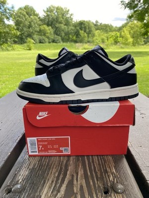 Nike Dunk Low GS Black White Panda CW1590100 Size 7Y