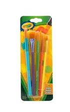Crayola 5ct Paint Brush Variety Pack Angle & Flat Styles Multicolor New!