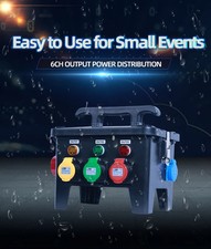 Stage DJ Power Pack 32A 5-Core In 6-Ch 16A 3-Core Out for Disco Club Bar Party