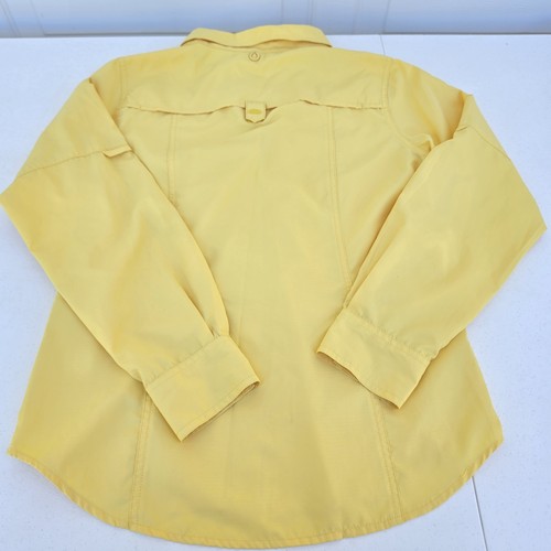 Reel Legends Womens Long Sleeve High Performance Activewear Shirt Medium Yellow - Picture 3 of 12