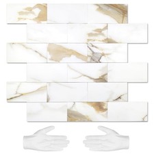 STICKGOO 10-Sheet Peel and Stick Backsplash for Kitchen, Stick on Kitchen Bac...