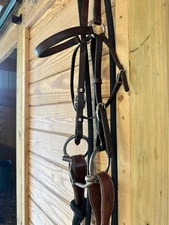 Western Bridle With Snaffle Bit And Outback tack reins