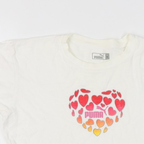 Camiseta para mujer Puma corazón blanco M - cómoda informal - Imagen 8 de 12