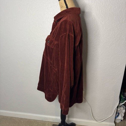 Madewell Corduroy Yorkway Shirt Jacket Cotton Mahogany Brown Size M Oversized - Picture 8 of 10