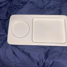 BIA Soup Sandwich Tray Brie Round Cheese Cracker White Serving Plate