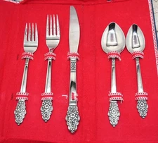 Oneida Portobello 5 Piece Place Setting Stainless Flatware Salesman Set W/Case
