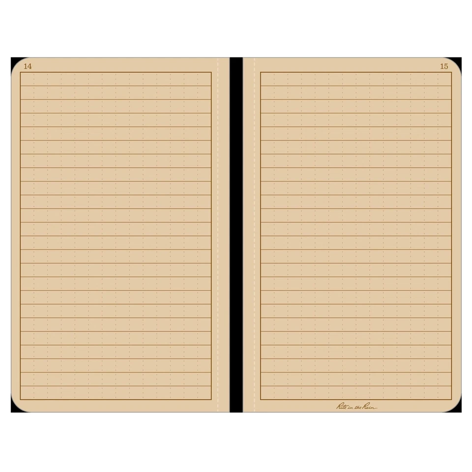 Weatherproof Beige Blank Book 160 Pages Durable Waterproof Notebook - Image 3 of 4