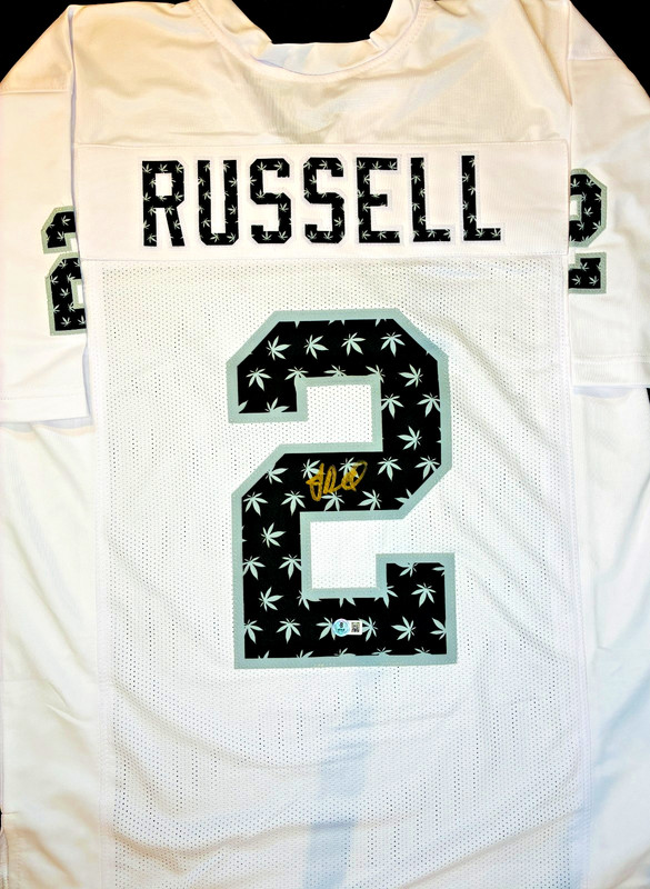 JAMARCUS RUSSELL SIGNED #2 CUSTOM WEED JERSEY - Size XL (Becket) Oakland Raiders