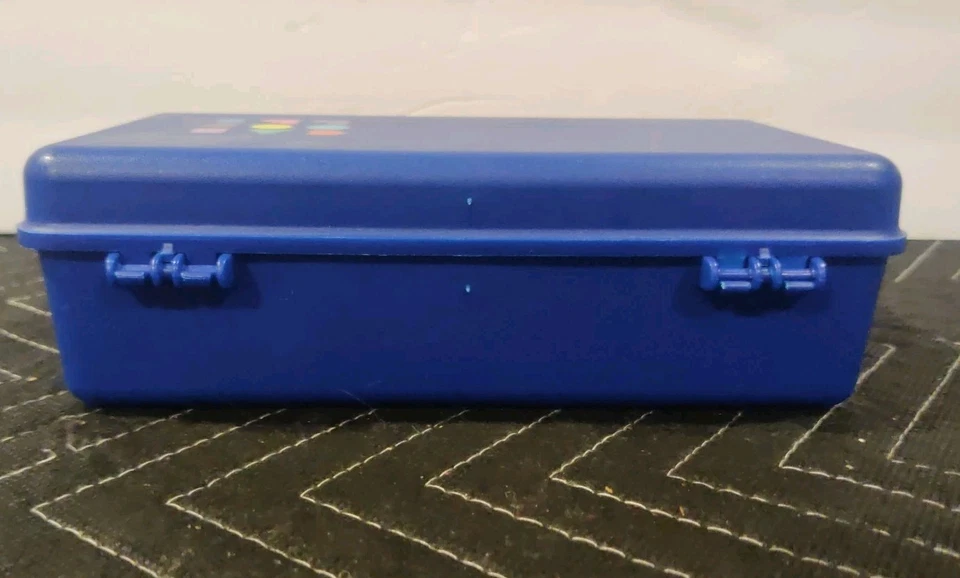 Estuche organizador de maquillaje cosmético Caboodles púrpura joyería años 80/90 de colección 8"x4" Foto 4 de 4