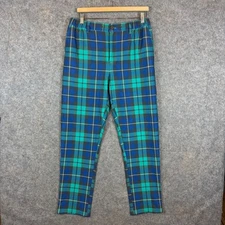 Chubbies Everywear Pants Mens L Green Plaid Stretch Casual Lounge Trousers