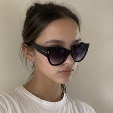 Black Cat Eye Sunglasses Trendy Y2K Retro Shades