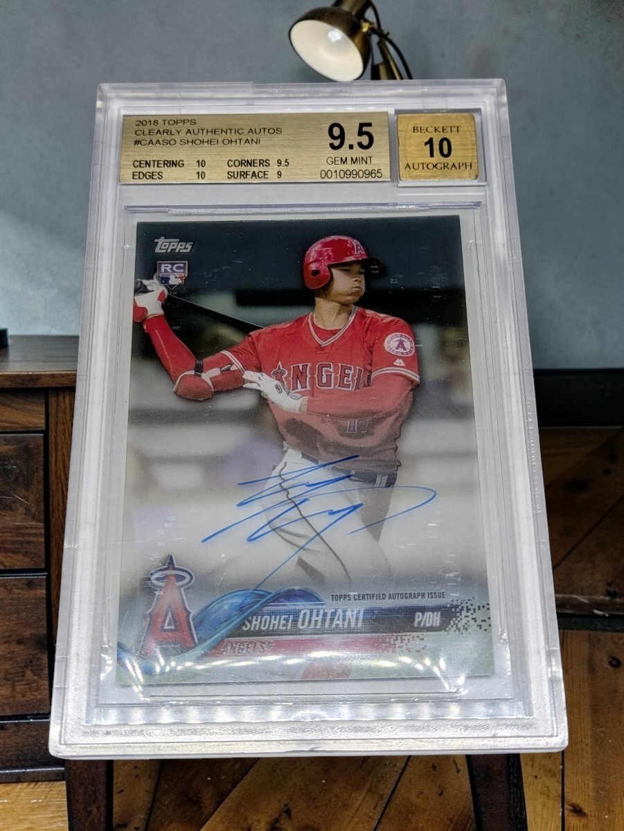 2018 Topps Clearly Authentic Auto Shohei Ohtani RC Auto BGS 9.5 Auto 10 CAASO