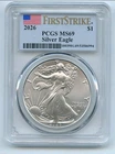 2026 $1 American Silver Eagle Dollar 1oz PCGS MS69 First Strike