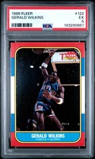 1986 FLEER #122 GERALD WILKINS PSA 5