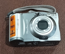 Canon PowerShot A40 2.0MP Vintage Digital camera Silver Parts or Repair