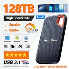 128TB External Solid State Drive Portable SSD External Hard Drive Laptop Mac PC