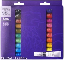 Winsor & Newton Artisan Water Mixable Oil Color Paint 20 X 12 ml Tubes Set ~ New