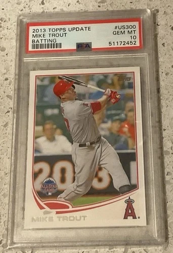 2013 Topps Update Series - All-Star Mike Trout #US300 Swinging PSA 10