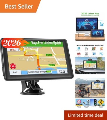 Advanced 7-Inch Truck GPS Navigator with Voice Alerts & Speed Warnings 2026 Maps
