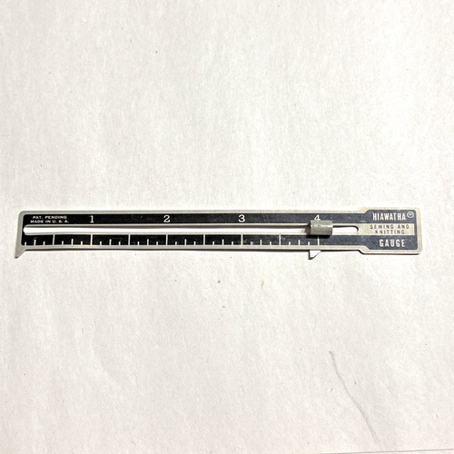 HIAWATHA Metal Sewing & Knitting Gauge Made in the USA Vintage Americana Measure - Picture 1 of 4