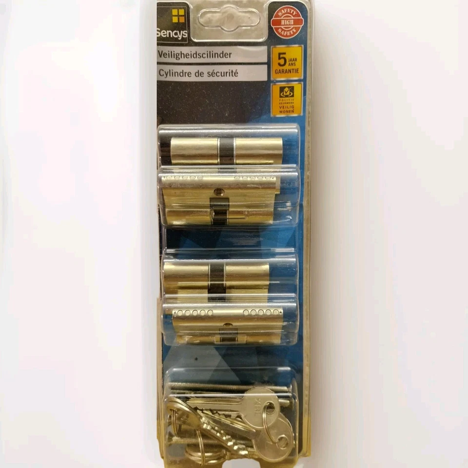 4pcs SKG Security Profile Cylinder Keyed Alike 30/30 with 12 Keys - Image 3 of 3