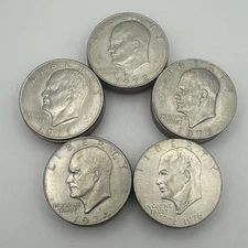 Lot Of 20 Eisenhower Ike 1$ Dollar Coin 1971-1978 + Bicentennial, 1 Full Roll