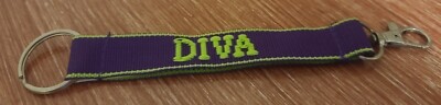 New Diva Keychain Purple and Green