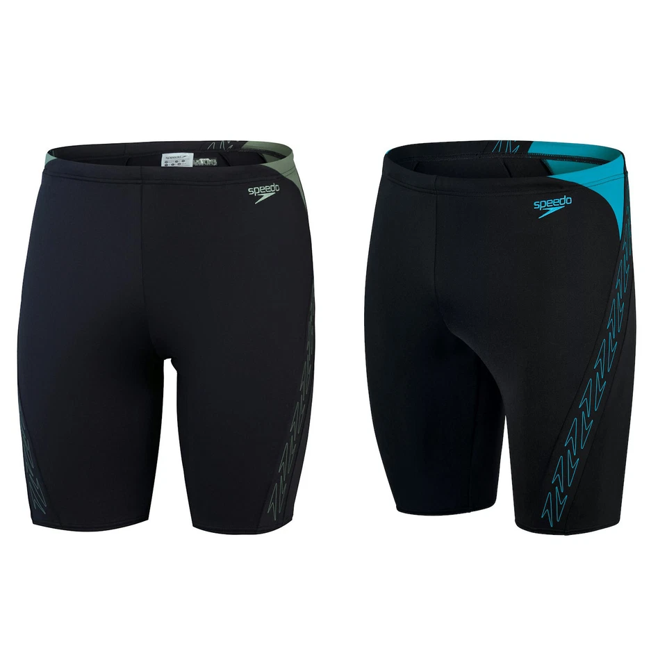 Speedo Badehose Jammer knielange Badeshorts mit Bein für Herren chlorbeständig