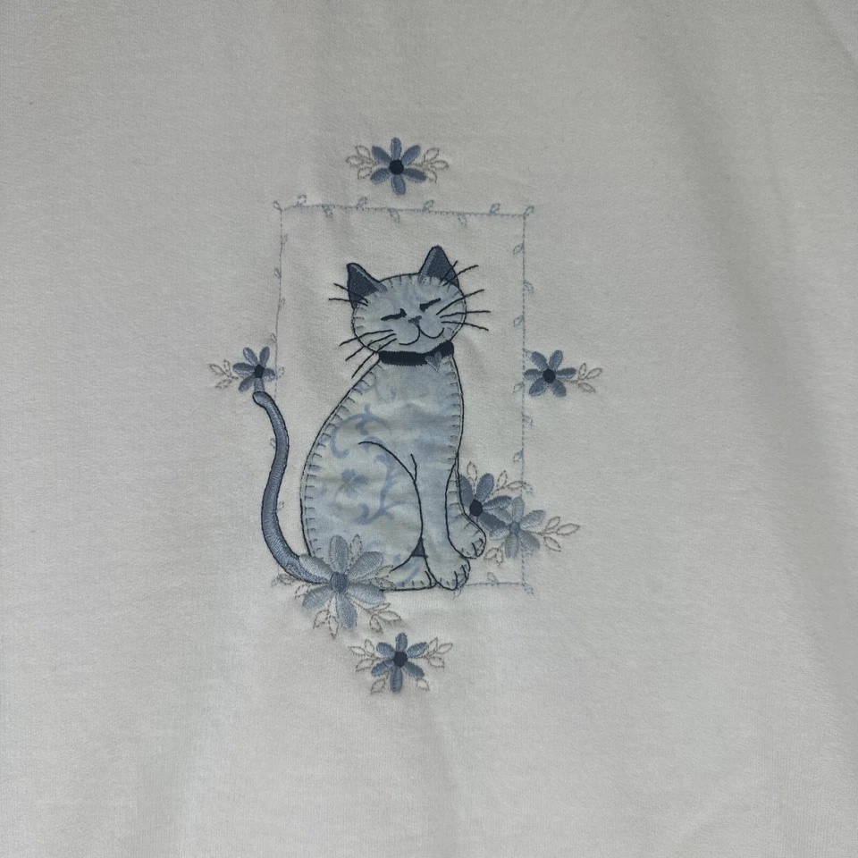 Sudadera De Colección Coolwater Creations Gráfica Gato Para Mujer XL Cuello Redondo Pullover Foto 2 de 4