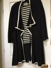 Peter Popovich  80th 2pc Black Jacket White Stripped Top