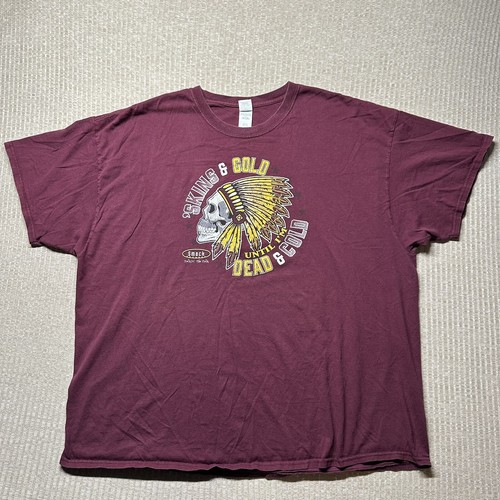 T-shirt Washington Redskins Smack Apparel rosso e oro fino a quando non sono morto e freddo 3XL - Foto 2 di 7