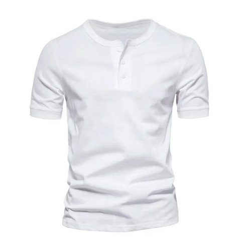Crew Neck Button Up T Shirt Men Solid Color Short Sleeve Casual Dress top M-6XL - Picture 18 of 27
