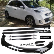 Front Bumper Spoiler Body Kit Side Skirtstrut For Nissan March Hatchback