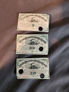 Lot 1881 GOLD BOND RAILROAD COUPON $35 ATLANTIC MISSISSIPPI OHIO RAILROAD - USED