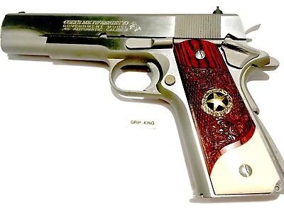 TAURUS U.S PARA RUGER 1911 SRIPS SIG CLONES REMINGTON AIR FORCE WILSON SPRINGFIELD FITS COLT BURLED ROSEWOOD SALE $39.88