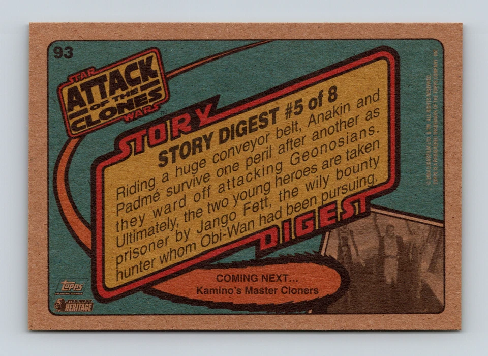 2004 Topps Star Wars Heritage #93 TROUBLED YOUNG LOVERS - Image 2 of 2