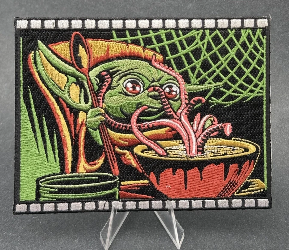Star Wars "The Child" Grogu Baby Yoda Eating Cute Embroidered Patch 3.75”x5” HTF - Image 3 of 3