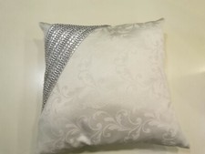 Cuscino 40x40 bianco con brillantini elegante imbottitura inclusa
