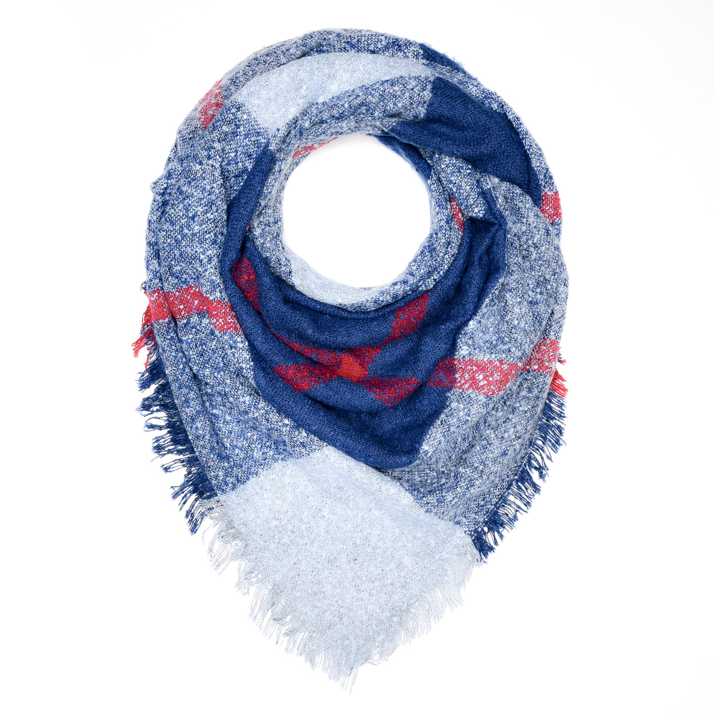 Damen XXL Strickschal Зимний комбинезон Karo Oversize большой размерный костюм kariert Karoschal 3790₽