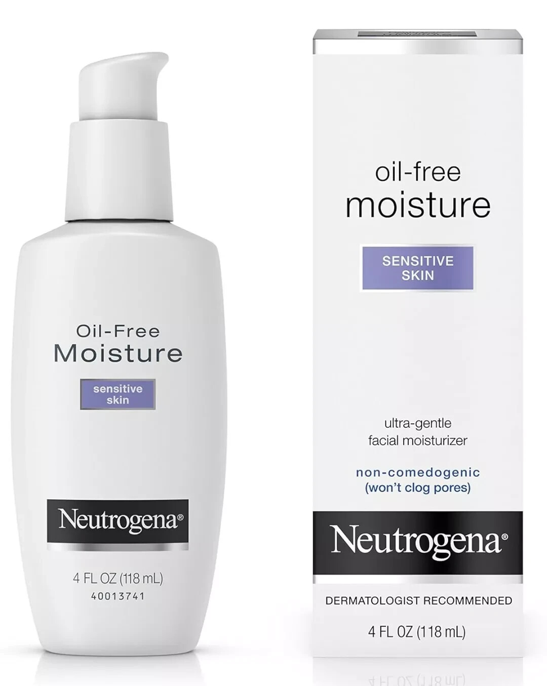 Neutrogena Moisture Oil Free Facial Moisturizer Sensitive Skin Ultra Gentle 4oz
