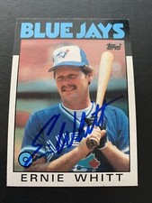 Ernie Whitt Signed 1986 Topps #673 Card Toronto Blue Jays Autograph COA