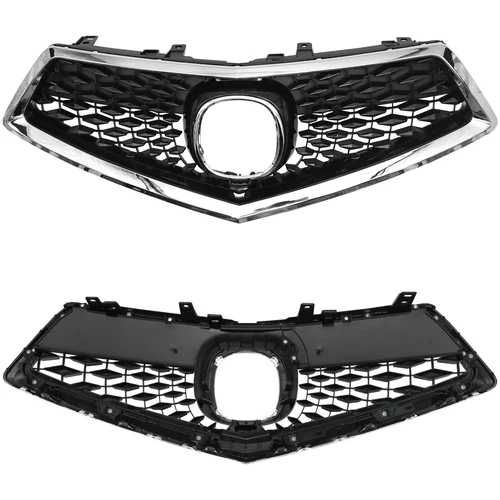 Front Bumper Upper Grille W/Chrome Molding For 2017 - 2020 Acura MDX 71121TZ5A00 - Picture 2 of 16