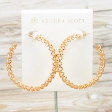 NWOT Kendra Scott Fallyn Hoop Earrings Rose Gold Tone