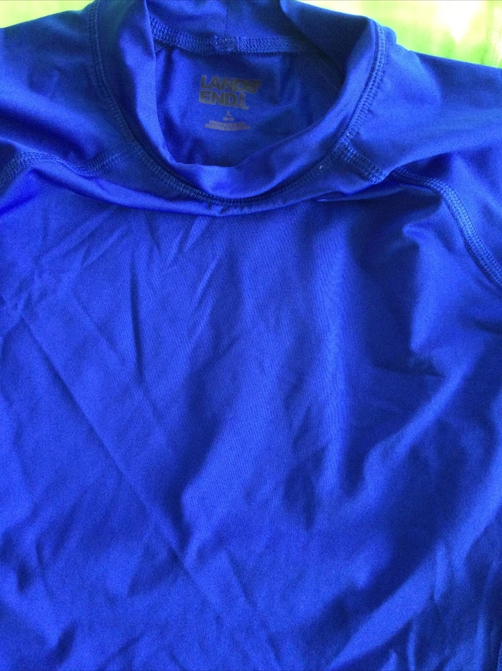 Lote de 3 Camisa de Natación Lands End Niños Protección contra Erupciones Azul y Verde Repelente al Sol Talla L Foto 2 de 4