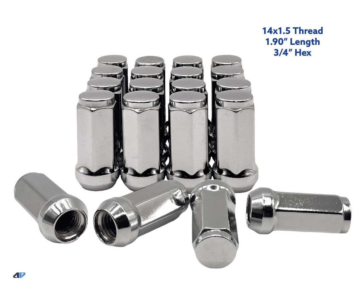 24 M14x1.50 Lug Nuts Acorn Bulge Long Tall Closed 14x1.5